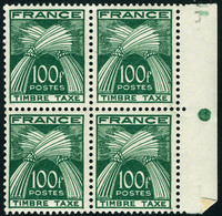 Neuf Sans Charnière N° 88/89, 50f Et 100f Blocs De 4, T.B. - Other & Unclassified