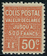 Neuf Sans Charnière N° 56, 50c Rouge Valeur Déclarée TB - Other & Unclassified