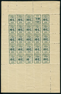 Neuf Sans Charnière N° 1, 10c Grève D'Amiens, Feuille Complète De 25 Avec Les Variétés N° 1a Et 1b, Traces De Charnières - Other & Unclassified