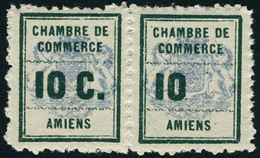 Neuf Sans Charnière N° 1b, Chambre De Commerce D'Amiens, La Paire Tête Bêche, Cdf, N° 1a : 10 Sans C Tenant à Normal En  - Sonstige & Ohne Zuordnung