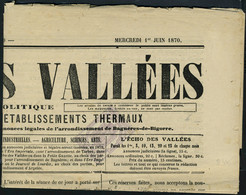 Lettre N° 7, 2c Violet Obl  Typo Sur Journal L'Echos Des Vallées, T.B. - Sonstige & Ohne Zuordnung