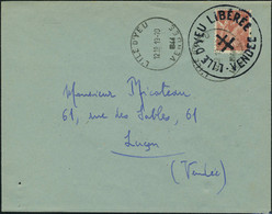 Lettre L'ILE D'YEU, N° 5  1f50 Brun Rouge Iris Sur L Càd L'Ile D'Yeu 19.10.1944 Pour Lucon Vendée TB - Other & Unclassified