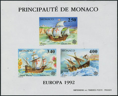 Neuf Sans Charnière N° 19 + 19a, Europa 1992, Christophe Colomb, Bloc Dent. + ND, T.B. - Altri & Non Classificati