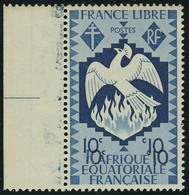 Neuf Sans Charnière N° 142a, 10c Bleu Gris Double Impression De La Valeur, Bdf, T.B. Maury - Autres & Non Classés