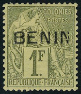 Neuf Avec Charnière N° 13, 1f Vert Olive, Surcharge III  Signé Gilbert - Autres & Non Classés