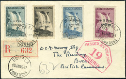 Lettre N° 236/39, La Série Spitfire Obl S/LR Censurée 10 Jan 1941 Pour BUEA, Cameroun Mandat Britannique, Affranchisseme - Autres & Non Classés