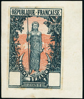 Type Femme Bakalois, épreuve Non Dentelée, Sans La Valeur, En Bleu Et Rouge-brun, Superbe, Signé Calves. - Other & Unclassified