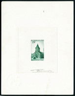 N° 251. 25f Eglise De Linzolo, épreuve D'artiste En Vert, Signée Avec Cachet à Sec. T.B. - Autres & Non Classés