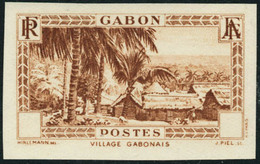 Neuf Sans Charnière Type Village Gabonais Brun-jaune. Sans Valeur Dans Le Cartouche. Non Dent. T.B. - Autres & Non Classés