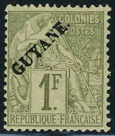 Neuf Avec Charnière N° 26/28, 40, 75 Et 1f Guyane T.B. Signé Calves - Otros & Sin Clasificación