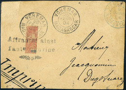 Lettre N° 91B, Coupé Du 50c Diego Sur Devant De Lettre Obl Vohemar Du 16 Fev 04, TB, Rare - Autres & Non Classés