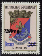 Neuf Sans Charnière N° 540a, 540b, 25f Sur 30f Nossi-be, 1ex Surcharge Double + 1ex Surcharge Renversée, T.B. - Andere & Zonder Classificatie