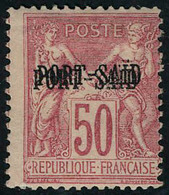 Neuf Avec Charnière N° 15a, 50c Rose Double Surcharge TB Signé A Brun - Other & Unclassified