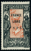 Neuf Avec Charnière N° 285, 20c Noir Et Rouge Orange, France Libre, T.B. - Altri & Non Classificati