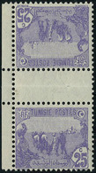 Neuf Sans Charnière N° 72a, 25c Violet Paire Tete Beche Avec Intervalle TB - Otros & Sin Clasificación