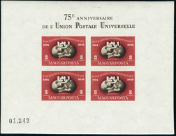 Neuf Sans Charnière N°90. UPU 1949. Bloc Feuillet Dentelé + Non Dentelé T.B. - Andere & Zonder Classificatie