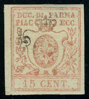 Neuf Avec Charnière N° 9, 15c Rouge, T.B. Signé Oliva, Sassone 9 : 700€ - Otros & Sin Clasificación