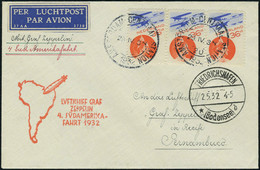 Lettre N° 9, X 3ex Sur L Càd Amsterdam 29.IV.32 Zeppelin 4è SAF 1932 Pour Pernambuco, Càd De Transit Friedrichshafen 2.5 - Andere & Zonder Classificatie