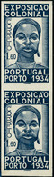 Neuf Sans Gomme N°572/574. Exposition Coloniale De Porto 1934. La Série Paire Verticale Non Dentelée. T.B. Rare - Sonstige & Ohne Zuordnung