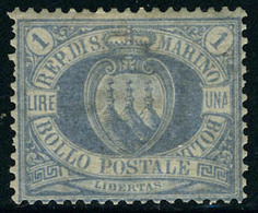 Neuf Avec Charnière N° 31, 1l Bleu Gris, Excellent Centrage, T.B. Sassone 2200 € - Autres & Non Classés