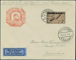 Lettre Zeppelin 9 SAF 1932 Pour Le Bresil Affranchie Avec PA 15b, TB - Other & Unclassified