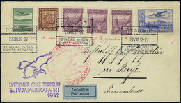 Lettre Zeppelin 5è SAF 1932 Prag 27/8/32 Pour Récife Brésil, Arrivée 1.9.32, T.B. - Other & Unclassified