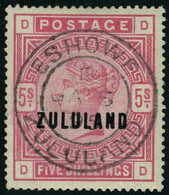 Oblitéré N° 11, 5 Shillings Rose, Oblitération Centrale, Superbe, Signé Brun - Sonstige & Ohne Zuordnung