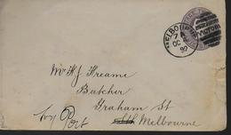 AUSTRALIE  Lettre Pap 1892 Melbourne - Bolli E Annullamenti