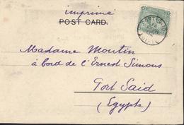 YT Postes égyptiennes 37 Avec CAD Bureau Français à L'étranger Port Saïd Egypte 14 Fev 02 Imprimé Rare CP Femme Harem - Cartas & Documentos