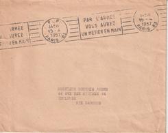 Lettre 1957 De Paris 83 Pour Toulouse Oblitération RBV PP - 1921-1960: Moderne