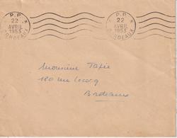 Lettre 1953 De Bordeaux Pour Bordeaux Oblitération PP - 1921-1960: Periodo Moderno