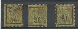 Guadeloupe N° 3, 4, 5 Oblitérés, TB Cote YT 70€ - Used Stamps