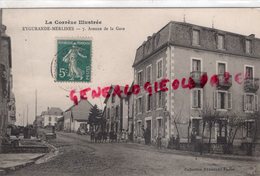 19- EYGURANDE- AVENUE DE LA GARE 1911- HOTEL DU PAVILLON- TIXIER -CORREZE - Eygurande