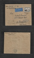 Airmails - World. 1928 (10 Oct) Zeppelin. Germany - USA. Fkd Env 4 Mk + Oval Blue Cachet LZ127. Arrival. Fine. - Other & Unclassified