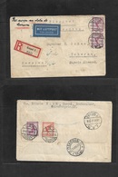 Airmails - World. 1931 (19 Aug) GERMANY - PERSIA, Kassel - Teheran (25 Aug) Registered Air Multifkd Front + Reverse Env. - Other & Unclassified