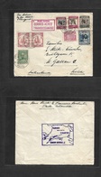 Airmails - World. 1939 (15 July) COLOMBIA - SWITZERLAND. First Transocean Flight. Multifkd Envelope Special Cachet Rever - Other & Unclassified