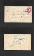 Argentina - Stationery. 1884 (8 Aug) Tulumba, Cordoba - Mar De Ajó, Buenos Aires. 8c Red Stat Env, Box Ds + Dest. VF. - Other & Unclassified