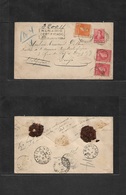 Argentina - Stationery. 1895 (Oct) Rosario - Belgium, Liege (25 Nov) Via Milano (23 Nov) Registered 5c Orange Stat Env + - Other & Unclassified