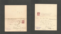 Argentina - Stationery. 1901 (6 Apr) Buenos Aires - Germany, Rottingen. 6c Red Lilac Debile Stat Card, Used Way Out. Fin - Other & Unclassified