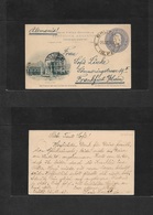 Argentina - Stationery. 1907 (25 Dic) Grutly, Sta Fe - Germany, Frankfurt (19 Jan 08) 6c Grey Arda Mayo Illustrated Stat - Other & Unclassified