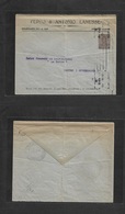 Argentina - Stationery. 1918 (12 Dic) 2c Brown/bluish Stat Env. Private Print. Pedro Lahusse Circulated To "La Rubia", G - Altri & Non Classificati