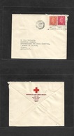 Australia. 1948 (20 May) Red Cross / POW Mail. London Office Of Australia Reverse Red Printed Envelope. Fkd Envelope Add - Otros & Sin Clasificación