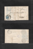 Austria. 1857 (26 Aug) Wien - Esseg. Gold Printed Comercial EL Fkd 9 Kr Blue Large Margins Cds Ith Arrival Cachet. Fine. - Other & Unclassified