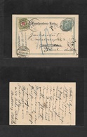 Austria - Stationery. 1903 (21 Jan) Voradlberg - Switzerland, Basel (22 Jan) 5h Green Stat Card + Taxed + Arrival Swiss  - Other & Unclassified