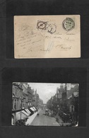 Austria. 1907 (March 19) GB, South Shields - TRIEST (20 March) Fkd GB Ppc + Taxed + Arrival Austrian PO. 10h Brown, Tied - Altri & Non Classificati