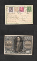 Austria. 1909 (31 Aug) Nesselwag - Algovia Oriental. Bayern. Snabia - Switzerland, Arriswil. 5h Green Illustr Stat Card  - Autres & Non Classés