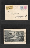 Austrian Levant. 1901 (17-18 April) Lebanon, Beirut - Mersine, Turkey, Black Sea. Registered Multifkd Ppc. Fine Scarce L - Other & Unclassified