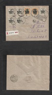 Belgium. 1918 (5 Nov) WWI German Occup. Pepinstar - Germany, Berlin (8 Nov) Registered Ovptd Germania Multifkd Censored  - Altri & Non Classificati