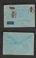 Belgian Congo. 1940 (16 Febr) Molanda, Mongala, Post Lisala - Switzerland, Menziken. Via Bumba. Air Multifkd Envelope. V - Other & Unclassified