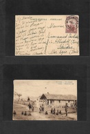 Belgian Congo. 1940 (6 April) Usumbura - Rhodes, Egeo Sea. Italy Greek Postal Admin. Fkd Ppc. Very Rare Dest Area. - Other & Unclassified